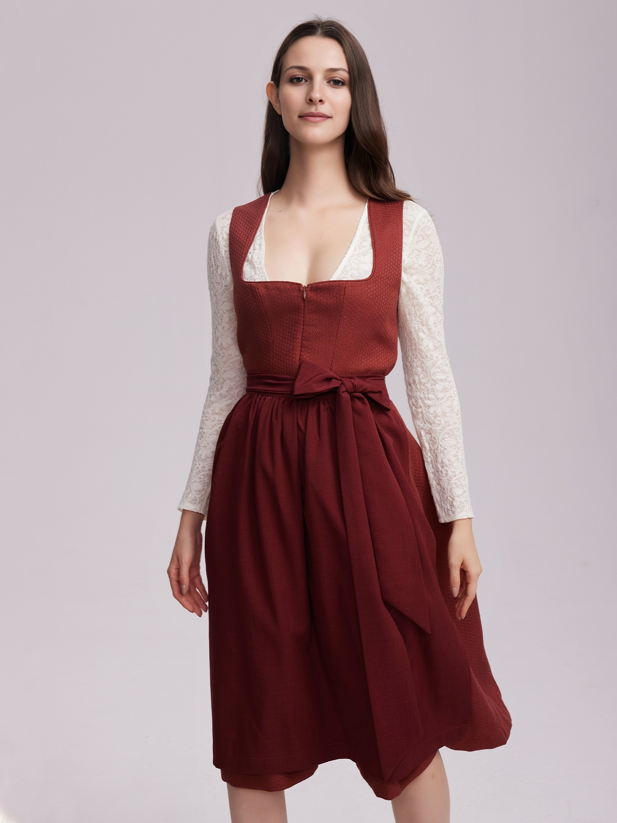 Dirndl Kurzarm in Rot