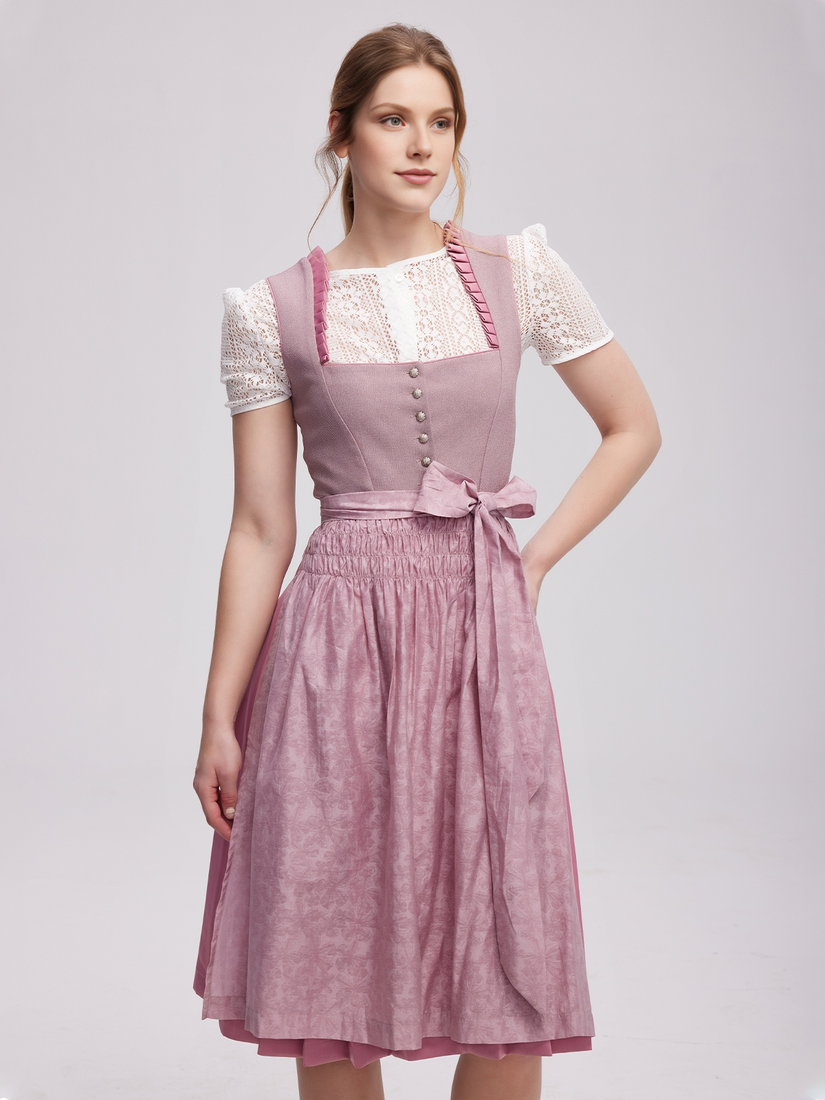 Beige Rosa Dirndl