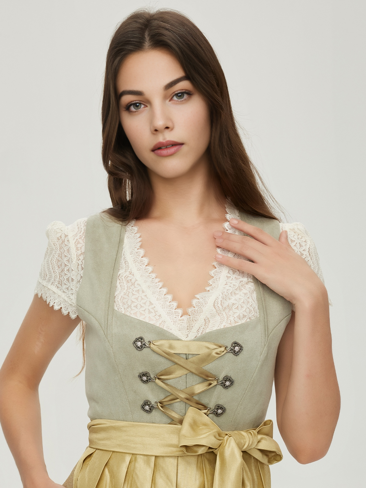 Dirndl Smaragdgrün Samt