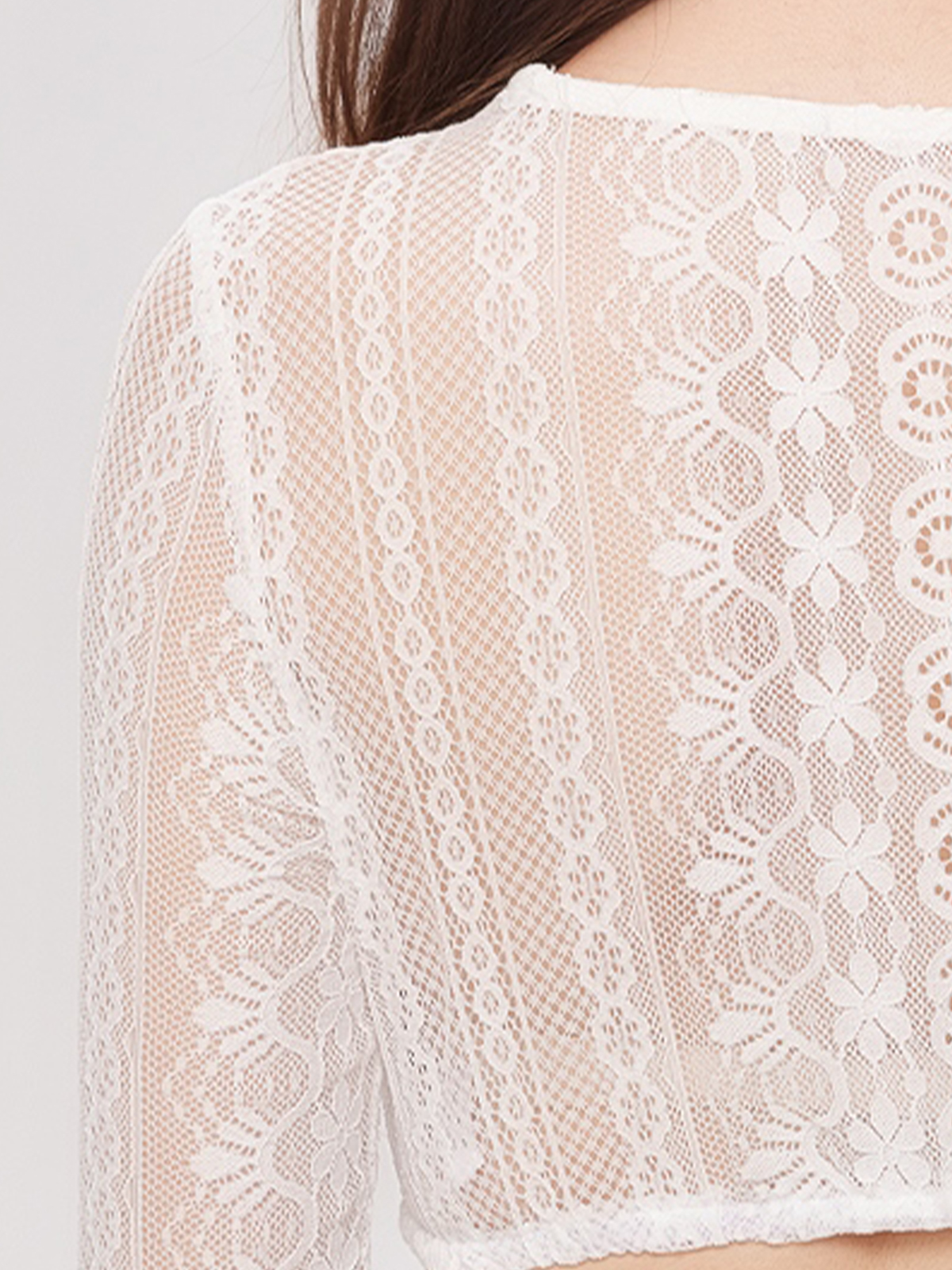 Dirndl Bluse in Weiß